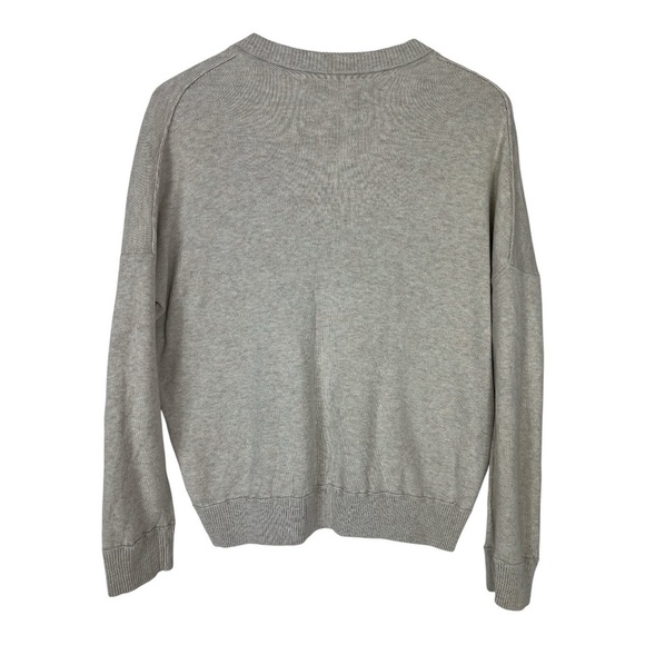 Zadig & Voltaire Sz Small Brumy Knit Cotton V Neck Sweater Oatmeal - Picture 2 of 10